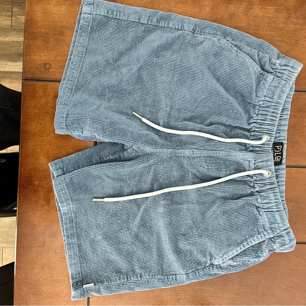 Poler Blue Corduroy Shorts